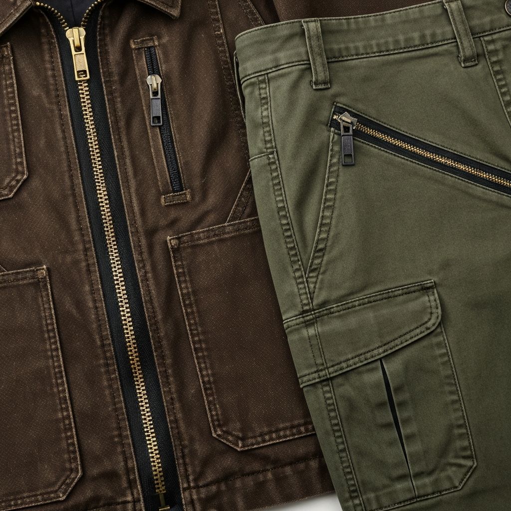 Zippers selected for workwear and uniform garment applications
